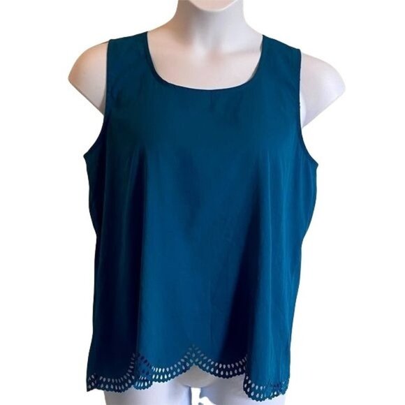 Jennifer and Grace XL Sleeveless Blue Top - Picture 1 of 10
